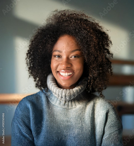 portrait of a smiling beautiful woman