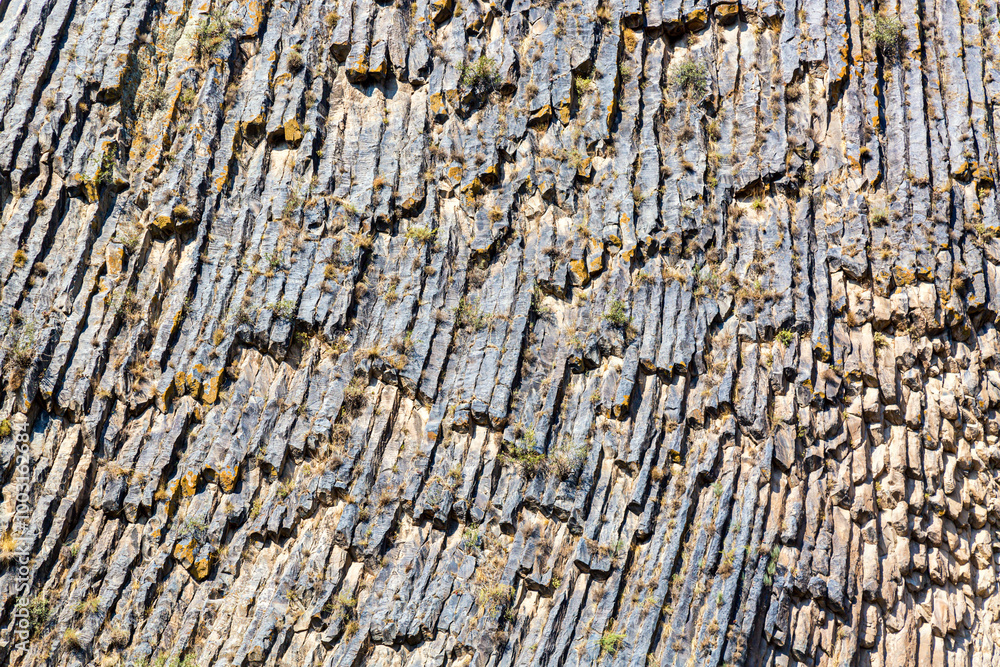 Basalt columns Symphony of Stones near the village Garni, Armenia. Tourism landmark in Armenia Basalt columns Symphony of Stones near the village Garni, Armenia. Tourism landmark in Armenia