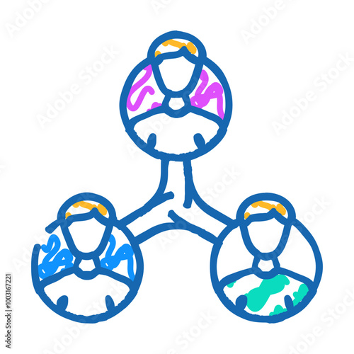 people communication doodle icon sketch vector. people communication sign. isolated symbol illustration