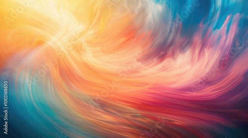 A soft-focus background of swirling colors resembling a dreamscape