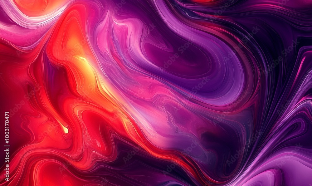 Abstract Fluid Art with Vivid Red and Purple Swirls Abstract Fluid Art with Vivid Red and Purple Swirls