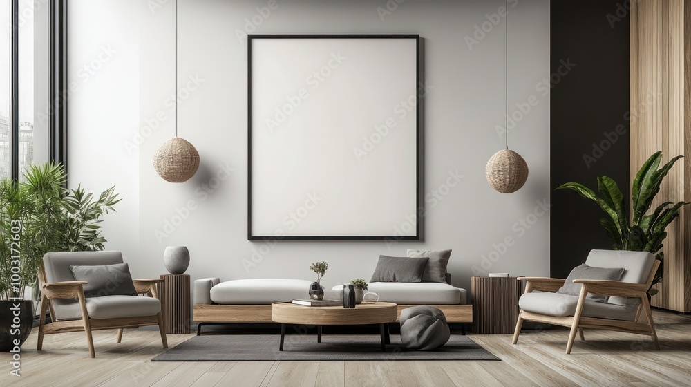 Modern Living Room Interior Design with Minimalist Aesthetic Modern Living Room Interior Design with Minimalist Aesthetic