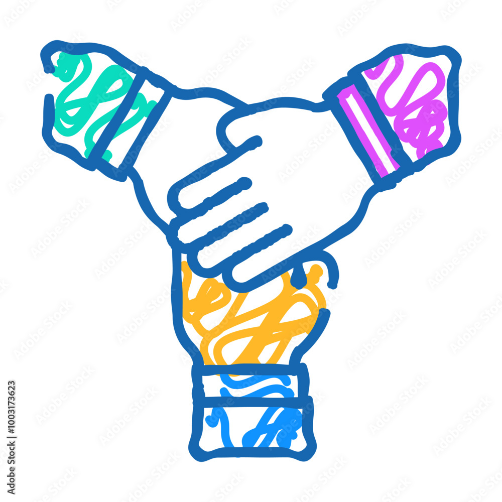 team work doodle icon sketch vector. team work sign. isolated symbol illustration team work doodle icon sketch vector. team work sign. isolated symbol illustration