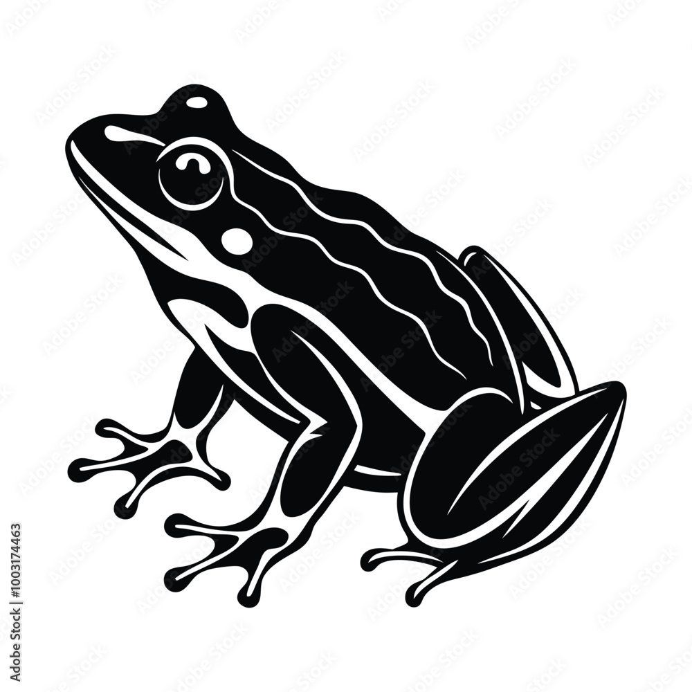 Frog silhouette vector Frog silhouette vector