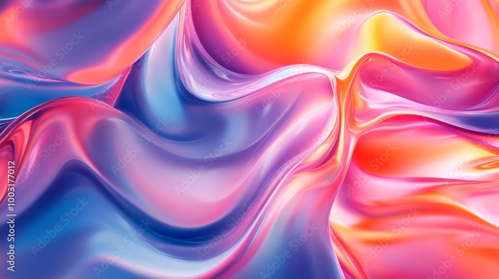 Colorful abstract liquid waves, vibrant digital Colorful abstract liquid waves, vibrant digital