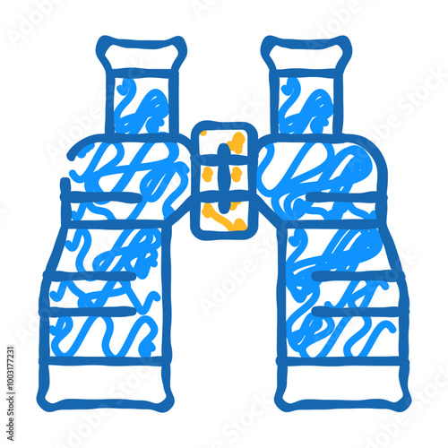 binoculars equipment doodle icon sketch vector. binoculars equipment sign. isolated symbol illustration