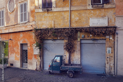 Street of Rome city in Italy