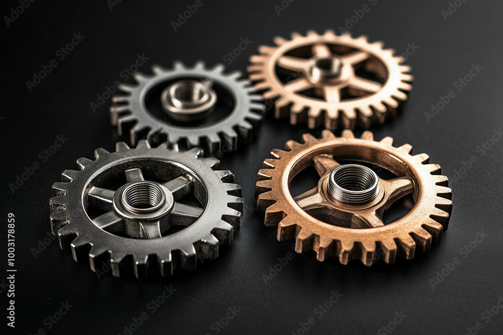 Metallic engine gear wheels and cogs, industrial background wallpaper, engineering concept. Metallic engine gear wheels and cogs, industrial background wallpaper, engineering concept.