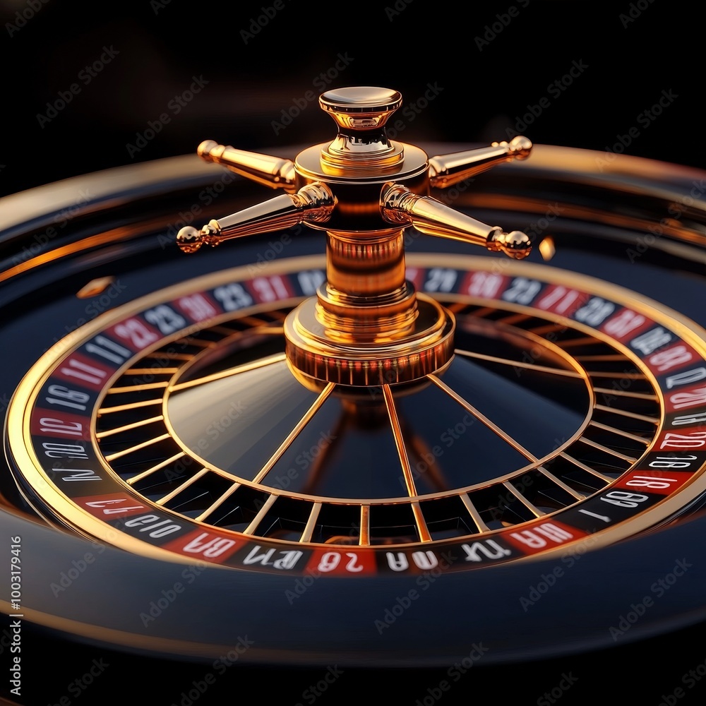 Casino roulette wheel on a black background. 3d rendering Casino roulette wheel on a black background. 3d rendering