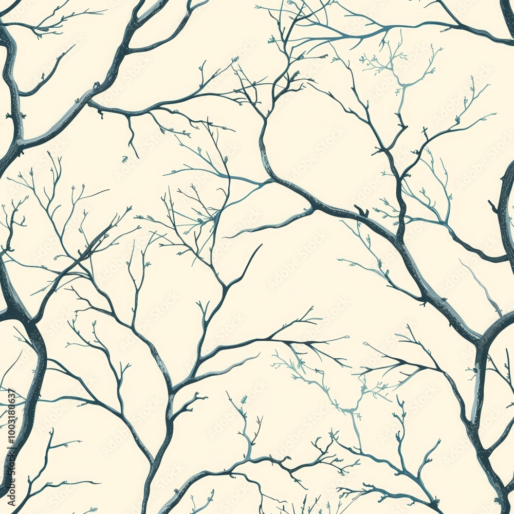 A white background with blue branches and leaves A white background with blue branches and leaves