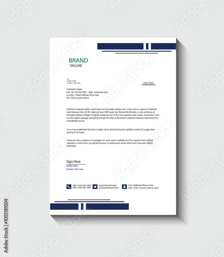 Business letterhead design template