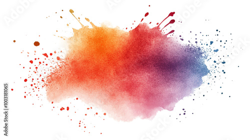 Colorful watercolor splash with vibrant hues, showcasing artistic creativity ...