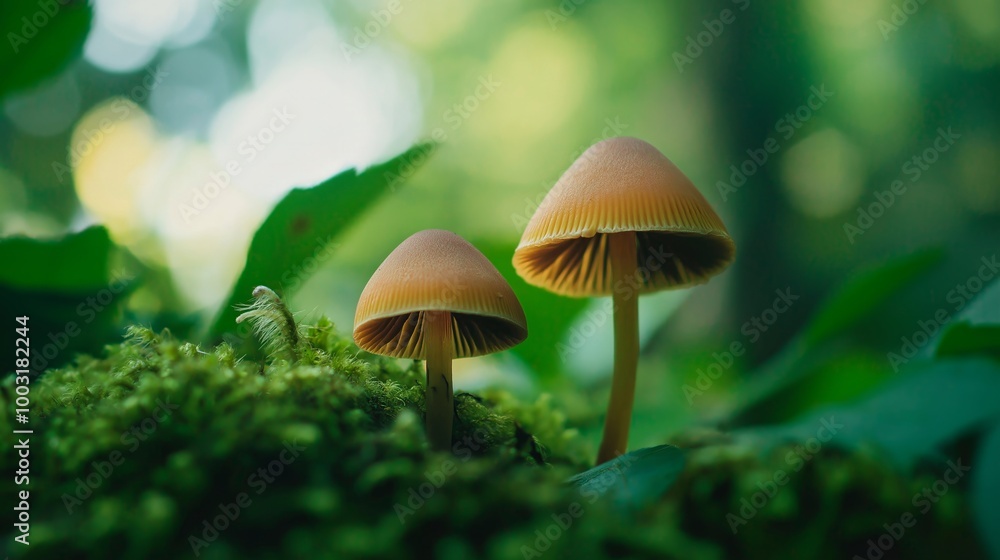 mushrooms in the forest, flora mushrooms in the forest, flora