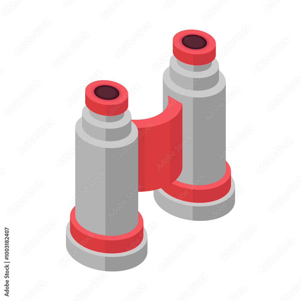 Binocular - hand drawn isometric vector illustration. Binocular - hand drawn isometric vector illustration.
