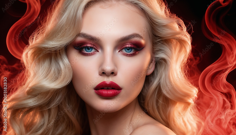 fashion beautiful blonde woman portrait fashion beautiful blonde woman portrait