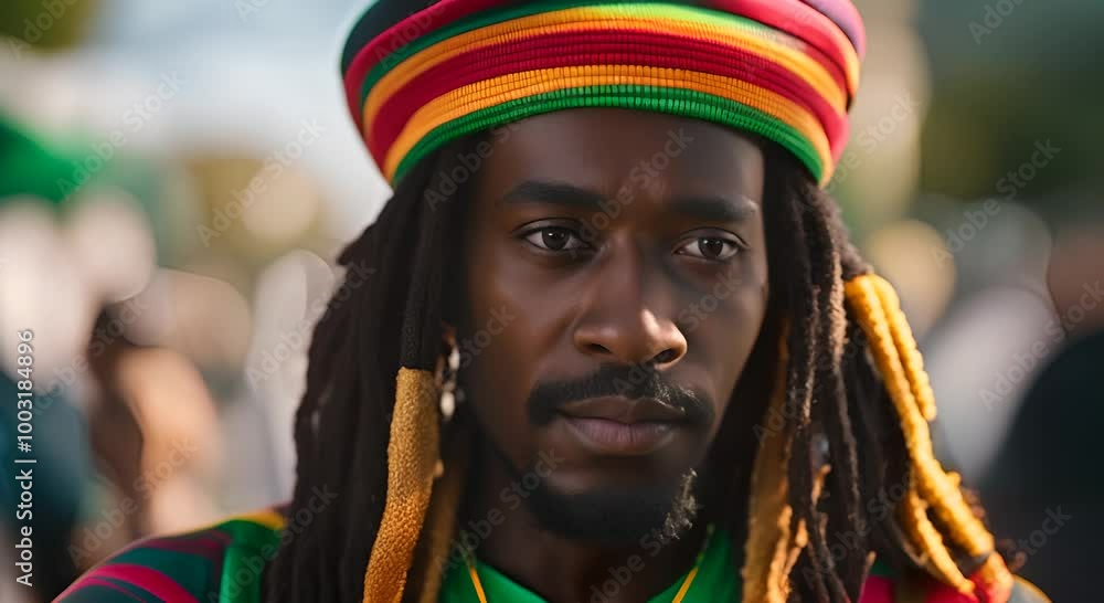 Rastafarian man with dreadlocks. Rastafarian man with dreadlocks.