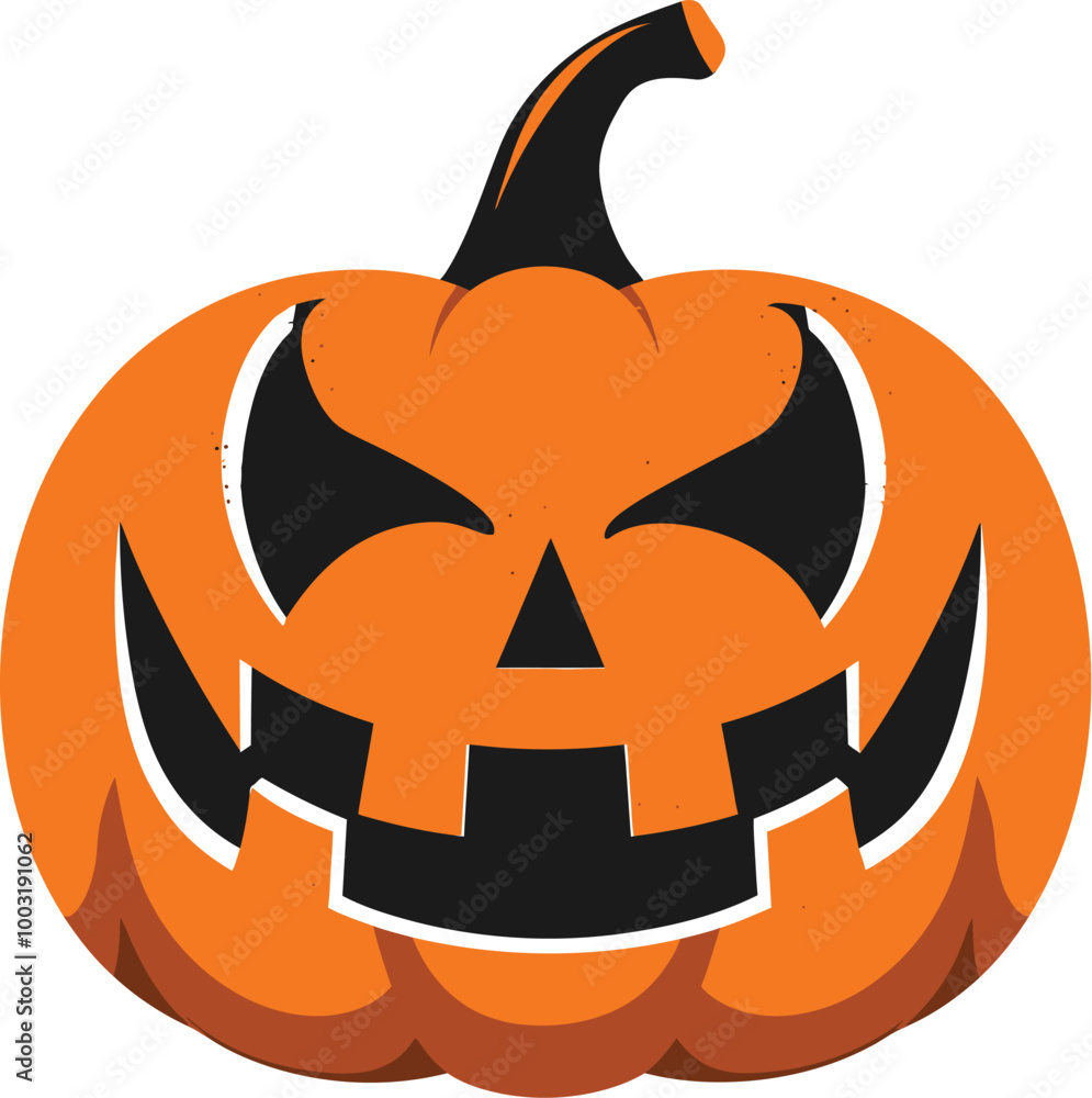Fototapeta premium Halloween Pumpkin Vector Illustration Icon
