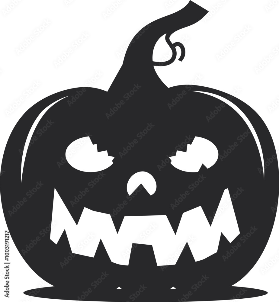 Naklejka premium Halloween Pumpkin Vector Illustration Icon