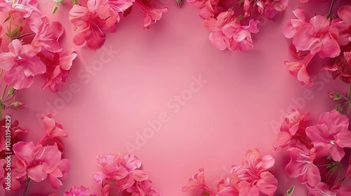 Red Salvia flowers on soft color background, romantic feminine composition, wedding invitation concept.