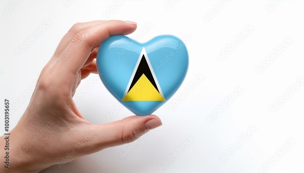 手で持っているセントルシアの国旗のハート(Heart of Saint Lucia flag held in hand.)
手で持っているセントルシアの国旗のハート(Heart of Saint Lucia flag held in hand.)