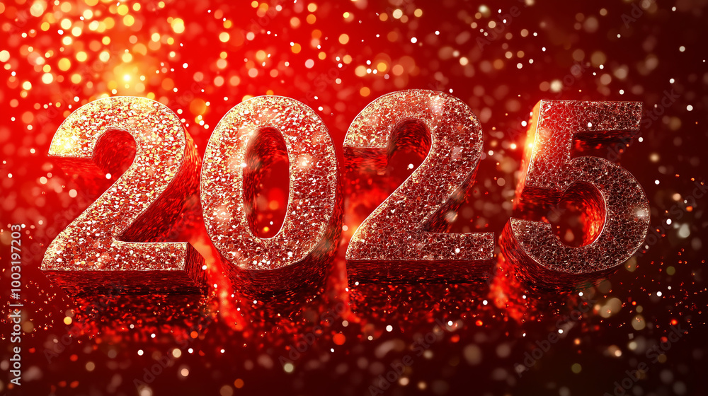 2025 , New Year Celebration , red background 2025 , New Year Celebration , red background