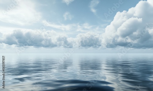 Clouds over calm Sea