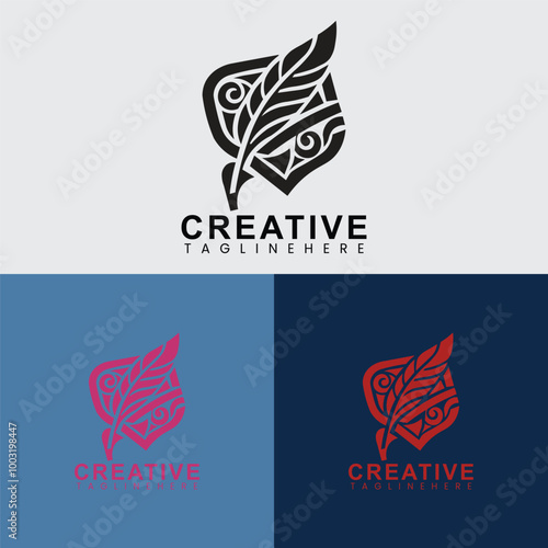 creative logo design ,leaf logo design photo