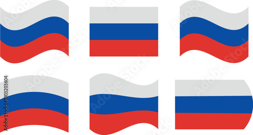 Free Download Set of 6 flags of russia - GFXLoad
