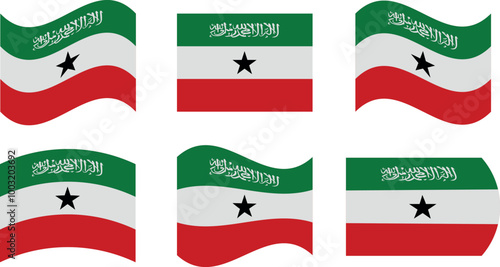 Set of 6 flags of somaliland