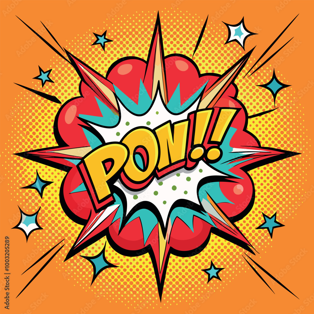 POW Comic pop art explosion cartoon vector design. POW Comic pop art explosion cartoon vector design.