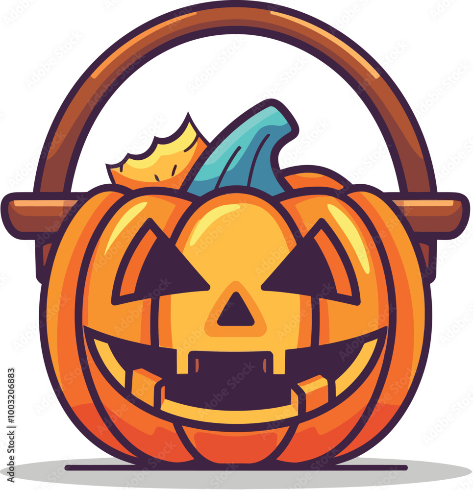 Halloween Pumpkin Jack'O Lantern Flat Vector Icon Halloween Pumpkin Jack'O Lantern Flat Vector Icon