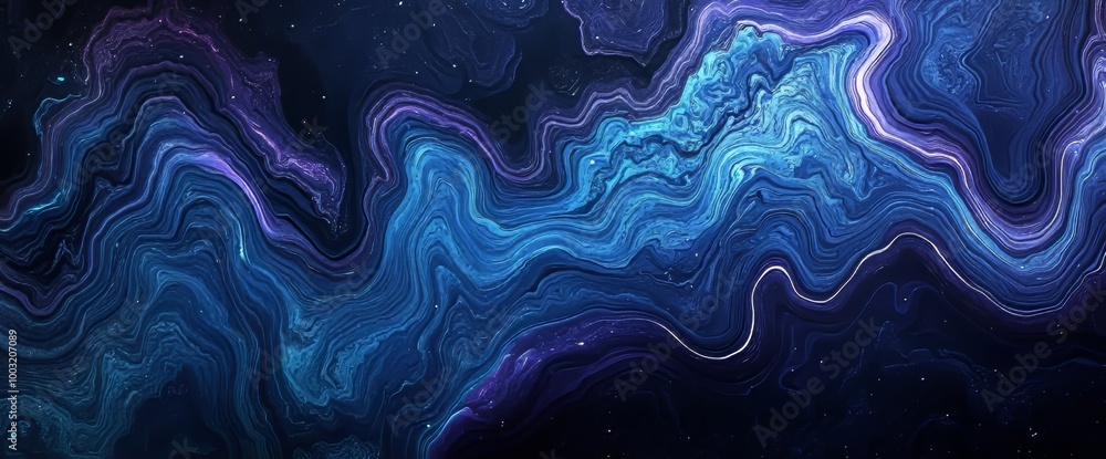 Background with curved shape in blue, purple, neon colors, golden pathways, trendy alcohol ink texture, creative handdrawn illustration, layered art, clean wallpaper for printing Background with curved shape in blue, purple, neon colors, golden pathways, trendy alcohol ink texture, creative handdrawn illustration, layered art, clean wallpaper for printing