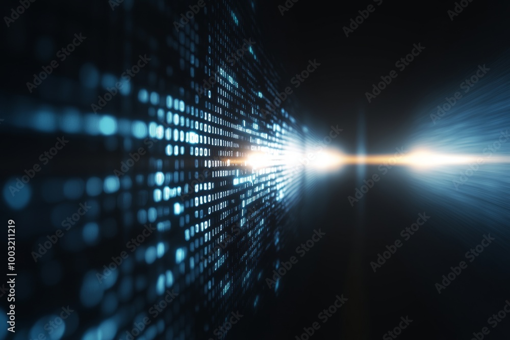 Background of digital binary data on a computer screen in blue Background of digital binary data on a computer screen in blue