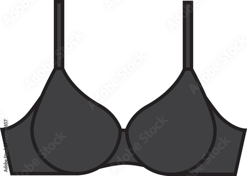 Bra Black color female Underwear icon.