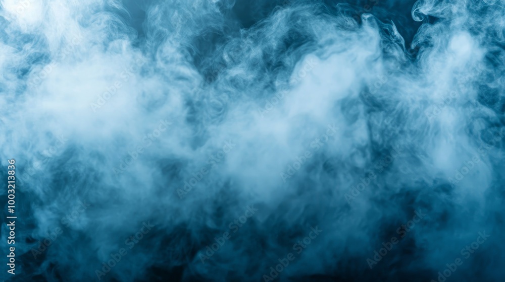 Naklejka premium Abstract smoke with blue tones, high detail, wallpaper