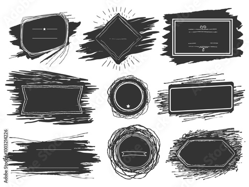 black and white chalk labels