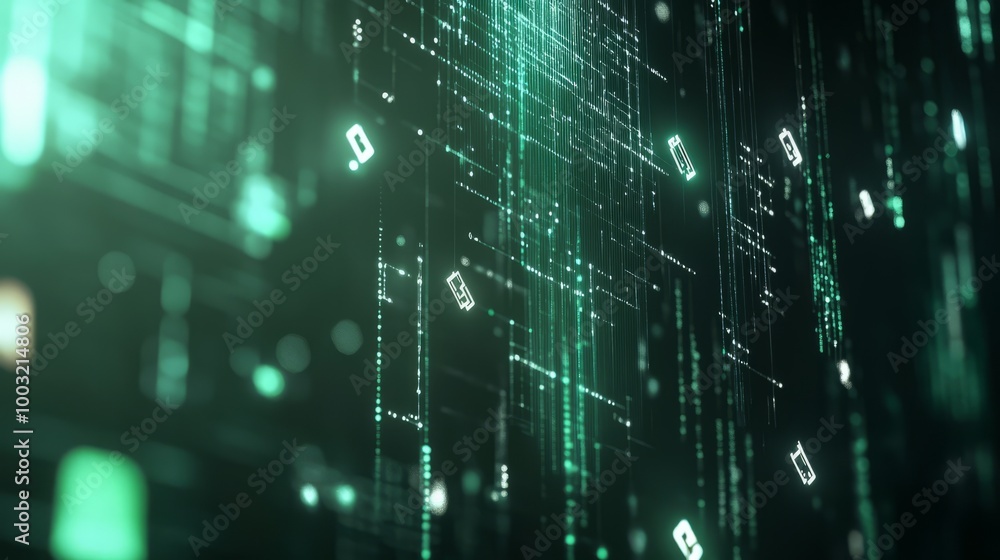 Blockchain network with digital currency visuals Blockchain network with digital currency visuals