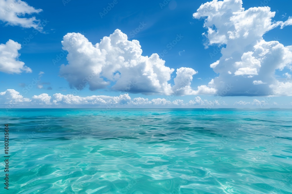 The sky is cloudy and the ocean is blue The sky is cloudy and the ocean is blue
