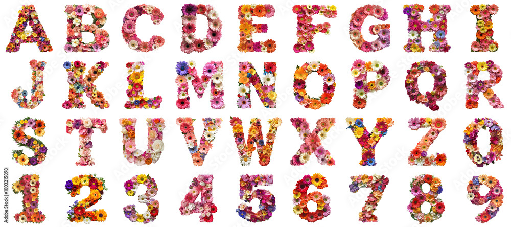 Flower alphabet letter transparent collection set in png no background for decoration. Flower alphabet letter transparent collection set in png no background for decoration.