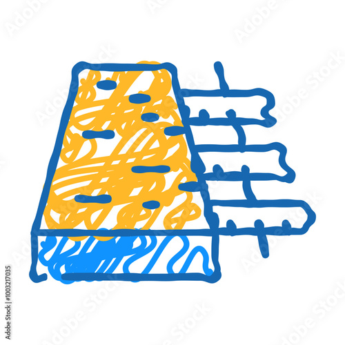 reinforced concrete floor doodle icon sketch vector. reinforced concrete floor sign. isolated symbol illustration