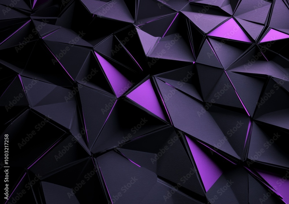 Obraz premium Triangles in 3D, abstract background. Wallpaper design.