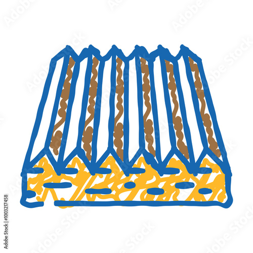 tactile flooring doodle icon sketch vector. tactile flooring sign. isolated symbol illustration