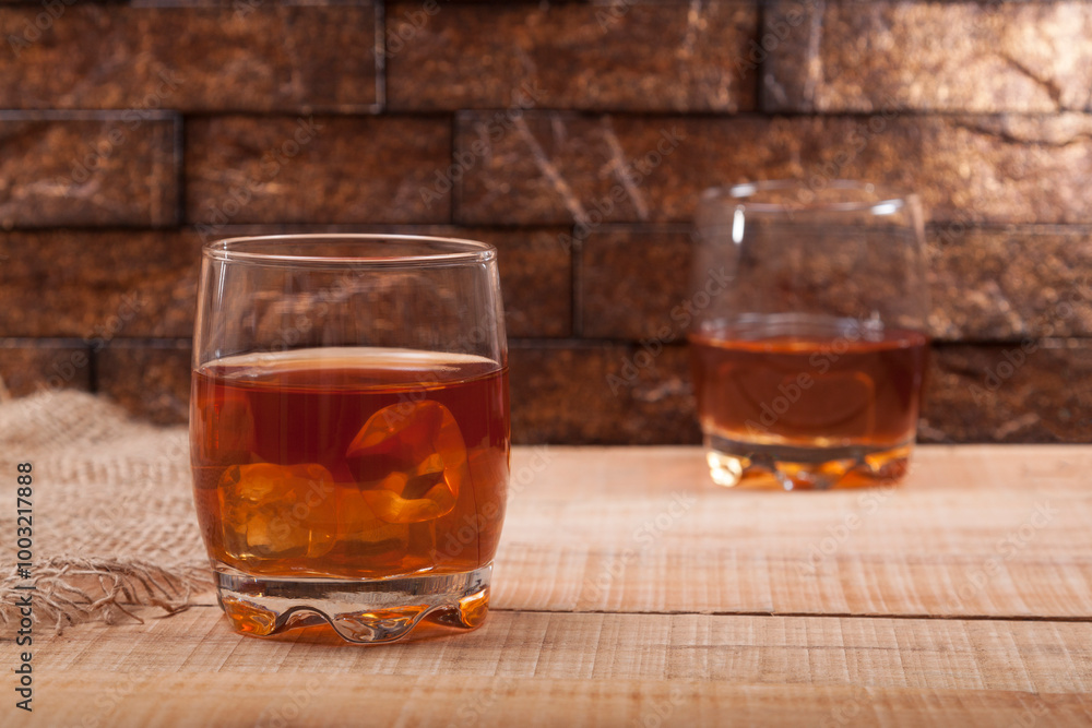 Whiskey with a great taste and many years of aging Whiskey with a great taste and many years of aging