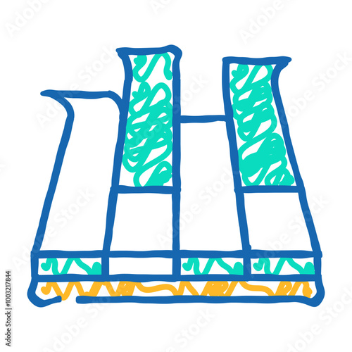 modular pva cover floor doodle icon sketch vector. modular pva cover floor sign. isolated symbol illustration
