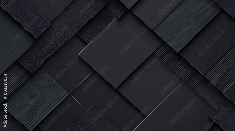 Business 3D render with copy-space, abstract wallpaper created from interlocking black blocks. Business 3D render with copy-space, abstract wallpaper created from interlocking black blocks.