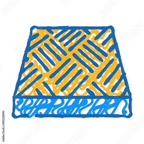 anti-slip flooring doodle icon sketch vector. anti-slip flooring sign. isolated symbol illustration