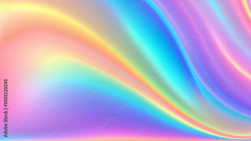 Obraz premium Holographic Iridescent Abstract Background with Gradient Pearl Design