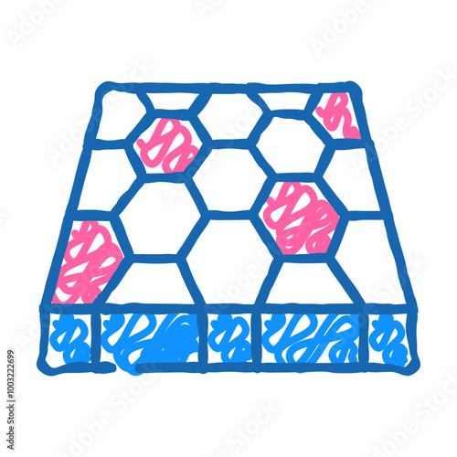 sport ground floor layer doodle icon sketch vector. sport ground floor layer sign. isolated symbol illustration