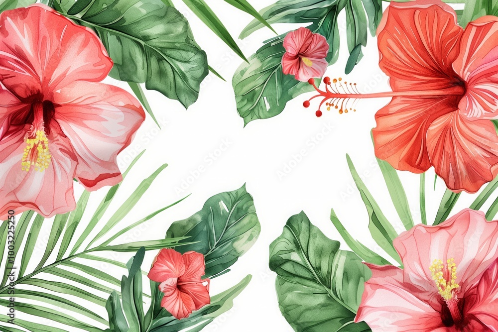 A watercolor painting of a pink and green flower with a white background A watercolor painting of a pink and green flower with a white background