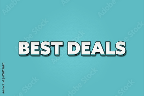 Best Deals. A Illustration with white text isolated on light green background.